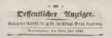 Oeffentlicher Anzeiger : Beilage des Amtsblatt der Königlichen Preussischen Regierung, 1844.07.31 nr 31