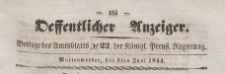 Oeffentlicher Anzeiger : Beilage des Amtsblatt der K&ouml;niglichen Preussischen Regierung, 1844.06.05 nr 23