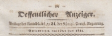 Oeffentlicher Anzeiger : Beilage des Amtsblatt der Königlichen Preussischen Regierung, 1844.06.12 nr 24