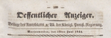 Oeffentlicher Anzeiger : Beilage des Amtsblatt der Königlichen Preussischen Regierung, 1844.06.19 nr 25