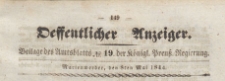 Oeffentlicher Anzeiger : Beilage des Amtsblatt der Königlichen Preussischen Regierung, 1844.05.08 nr 19