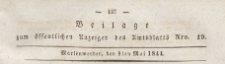 Beilage zum öffentlichen Anzeiger des Amtsblatts, 1844.05.08 nr 19