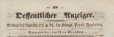 Oeffentlicher Anzeiger : Beilage des Amtsblatt der K&ouml;niglichen Preussischen Regierung, 1844.05.22 nr 21