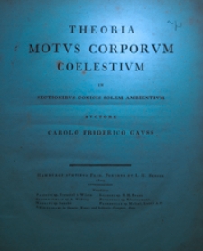 Theoria motus corporum coelestium in sectionibus conicis solem ambientium