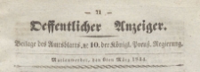 Oeffentlicher Anzeiger : Beilage des Amtsblatt der Königlichen Preussischen Regierung, 1844.03.06 nr 10