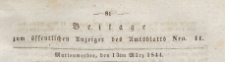Beilage zum öffentlichen Anzeiger des Amtsblatts, 1844.03.13 nr 11