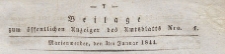Beilage zum öffentlichen Anzeiger des Amtsblatts, 1844.01.03 nr 1