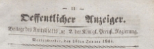 Oeffentlicher Anzeiger : Beilage des Amtsblatt der Königlichen Preussischen Regierung, 1844.01.10 nr 2