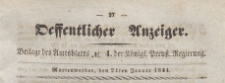 Oeffentlicher Anzeiger : Beilage des Amtsblatt der Königlichen Preussischen Regierung, 1844.01.24 nr 4