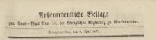 Ausserordentliche Beilage zum Amts=Blatt der Königlichen Regierung zu Mariemwerder, 1863.04.08 nr 14