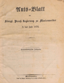 Amts-Blatt der Königlichen Regierung zu Marienwerder für das Jahr, 1876.02.16 nr 7