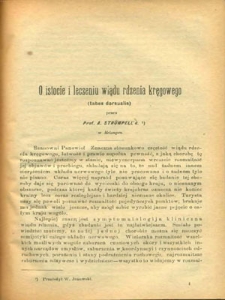 O istocie i leczeniu wiądu rdzenia kręgowego (tabes dorsualis)