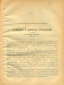 O natężeniu w zjawiskach patologicznych