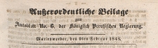 Ausserordentliche Beilage zum Amtsblatt der Königlich Preussischenen Regierung, 1848.02.09 nr 6