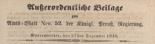 Ausserordentliche Beilage zum Amtsblatt der Königlich Preussischenen Regierung, 1848.12.27 nr 52