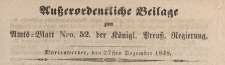Ausserordentliche Beilage zum Amtsblatt der Königlich Preussischenen Regierung, 1848.12.27 nr 52