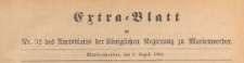 Extra=Blatt zum Amtssllatt der Königlichen Regierung zu Marienwerder für das Jahr, 1894.08.08.32
