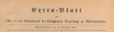 Extra=Blatt zum Amtssllatt der Königlichen Regierung zu Marienwerder für das Jahr, 1894.09.12.37