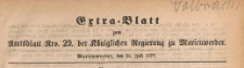 Extra=Blatt zum Amtsblatt der Königlichen Regierung zu Marienwerder für das Jahr, 1877.07.20 nr 29