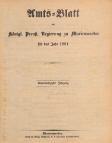 Amts-Blatt der Königlichen Regierung zu Marienwerder für das Jahr, 1891.02.04 nr 5