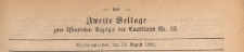 Zweite Beilage zum Öffentlicher Anzeiger des Amtslatts, 1881.08.10 nr 32