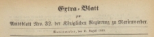 Extra=Blatt zum Amtsblatt der Königlichen Regierung zu Marienwerder für das Jahr, 1869.08.11 nr 32