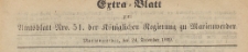Extra=Blatt zum Amtsblatt der Königlichen Regierung zu Marienwerder für das Jahr, 1869.12.24 nr 51