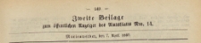 Zweite Beilage zum öffentlichen Anzeiger des Amtsblatt, 1869.04.07 nr 14