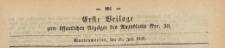 Erste Beilage zum öffentlichen Anzeiger des Amtsblatt, 1869.07.28 nr 30