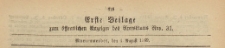 Ersite Beilage zum öffentlichen Anzeiger des Amtsblatt, 1869.08.04 nr 31