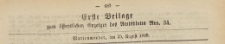Erste Beilage zum öffentlichen Anzeiger des Amtsblatt, 1869.08.25 nr 34