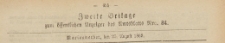 Zweite Beilage zum öffentlichen Anzeiger des Amtsblatt, 1869.08.25 nr 34