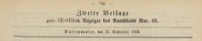 Zweite Beilage zum öffentlichen Anzeiger des Amtsblatt, 1869.09.22 nr 38