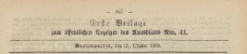 Erste Beilage zum öffentlichen Anzeiger des Amtsblatt, 1869.10.13 nr 41
