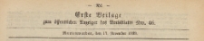 Erste Beilage zum &ouml;ffentlichen Anzeiger des Amtsblatt, 1869.11.17 nr 46