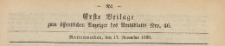 Erste Beilage zum öffentlichen Anzeiger des Amtsblatt, 1869.11.17 nr 46