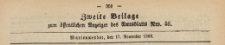 Zweite Beilage zum &ouml;ffentlichen Anzeiger des Amtsblatt, 1869.11.17 nr 46