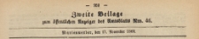 Zweite Beilage zum öffentlichen Anzeiger des Amtsblatt, 1869.11.17 nr 46