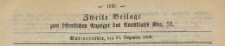 Zweite Beilage zum öffentlichen Anzeiger des Amtsblatt, 1869.12.29 nr 52