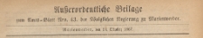 Ausserordentliche Beilage zum Amts=Blatt der Königlichen Regierung zu Marienwerder, 1867.10.23 nr 43