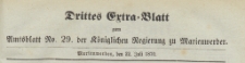 Drittes Extra-Blatt zum Amtsblatt der K&ouml;niglichen Regierung zu Marienwerder f&uuml;r das Jahr, 1870.07.22