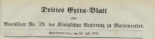 Drittes Extra-Blatt zum Amtsblatt der Königlichen Regierung zu Marienwerder für das Jahr, 1870.07.22