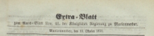Extra=Blatt zum Amtsblatt der Königlichen Regierung zu Marienwerder für das Jahr, 1870.10.13 nr 41