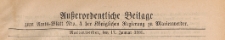 Ausserordentliche Beilage zum Amtsblatt der Königlichen Regierung zu Marienwerder, 1885.01.17 nr 4