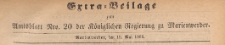 Extra=Beilage zum Amtsblatt der Königlichen Regierung zu Marienwerder für das Jahr, 1886.05.19 nr 20 (Nachtrag)