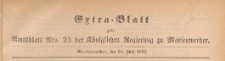 Extra=Blatt zum Amtsblatt der Königlichen Regierung zu Marienwerder für das Jahr, 1886.06.24 nr 25
