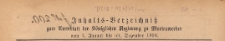 Amts-Blatt der Königlichen Regierung zu Marienwerder für das Jahr, 1898, Inhalts