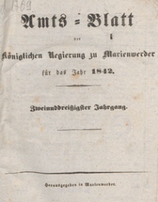 Amts-Blatt der K&ouml;niglichen Regierung zu Marienwerder f&uuml;r das Jahr, 1842.05.27 nr 21