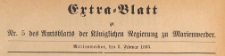 Extra=Blatt des Amtsblatt der Königlichen Regierung zu Marienwerder für das Jahr, 1893.02.02 nr 5