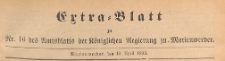 Extra=Blatt des Amtsblatt der Königlichen Regierung zu Marienwerder für das Jahr, 1893.04.19 nr 16